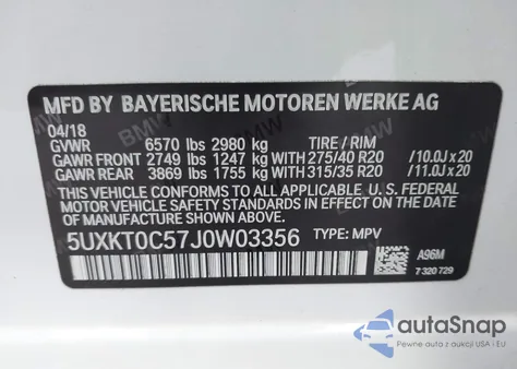 2018 BMW X5 Edrive xDrive40E Iperformance from USA, damaged, VIN 5UXKT0C57J0W03356